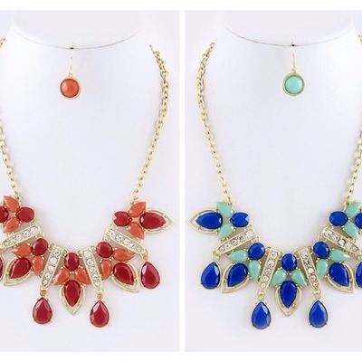 Teardrop necklace set