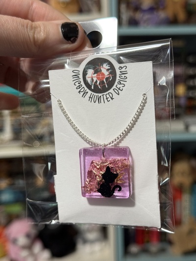 Cat Necklace purple