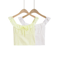 Retro and fresh embroidered ruffled straps casual suspenders - Thumbnail 5