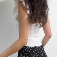 Retro and fresh embroidered ruffled straps casual suspenders - Thumbnail 6