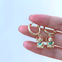 *Free Shipping*MANEKI-NEKO EARRINGS - Thumbnail 2