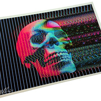 skull.zero VHS deluxe edition: large 7" video print + blue glow-in-the-dark tape + digital file - Thumbnail 4