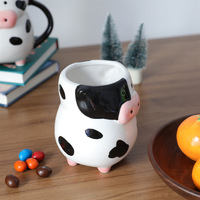 Creative Cute Cow Ceramic Mug - Thumbnail 7