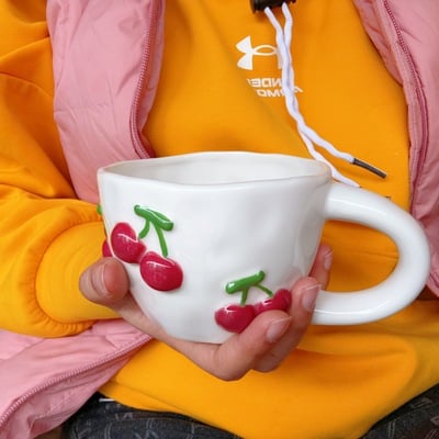 Sweet cherry fruits mug