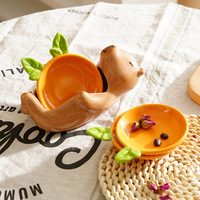 Cute Capybara Seasoning Dish Set [4 Plates] - Thumbnail 1