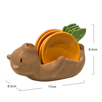 Cute Capybara Seasoning Dish Set [4 Plates] - Thumbnail 6