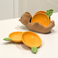 Cute Capybara Seasoning Dish Set [4 Plates] - Thumbnail 5
