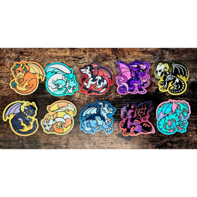 Halloween dragons complete vinyl sticker set