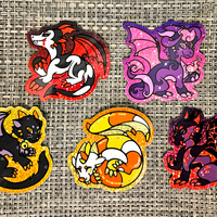Halloween Dragons Complete Vinyl Sticker Set - Thumbnail 1