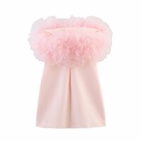 Sweet casual fluffy tulle patchwork dress - Thumbnail 2