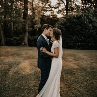 Modest West Lace Country Wedding Dresses V Neck Bohemian Lace Wedding Dress - Thumbnail 1