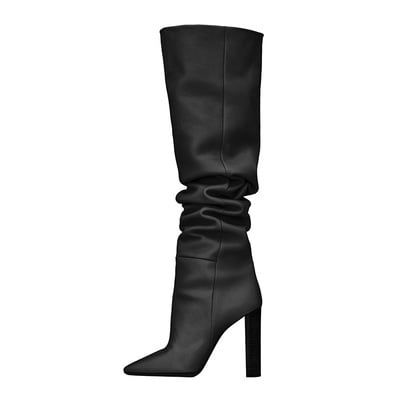Women's high heel high boots thick heel - Thumbnail 2