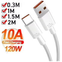 Universal 120W 10A USB Type C Cable Super Fast Charging Cable For P40 P30 Honor Data Cord For Xiaomi Redmi 0.3/1M/1.5M/2M
