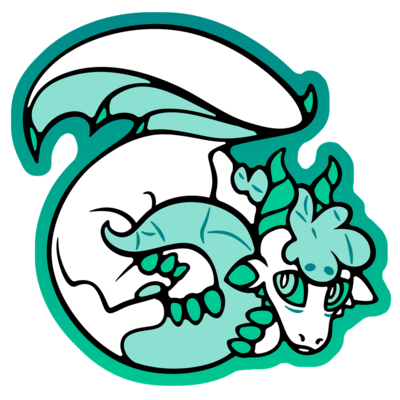 Whisper the Ghost Dragon Glow-in-the-Dark Vinyl Sticker