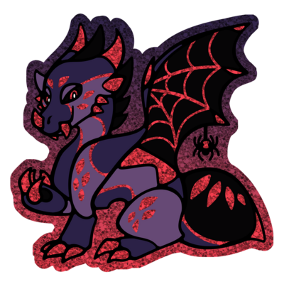 Silk the spider dragon vinyl glitter sticker