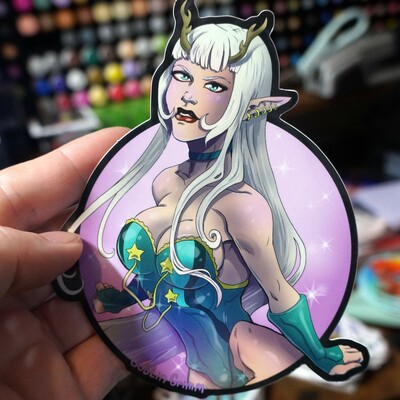 Elf queen xl sticker