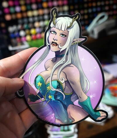 Elf Queen XL sticker