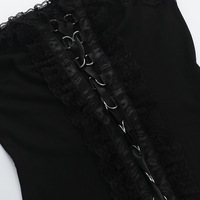 Gothic Black Lace Tube Top - Thumbnail 6
