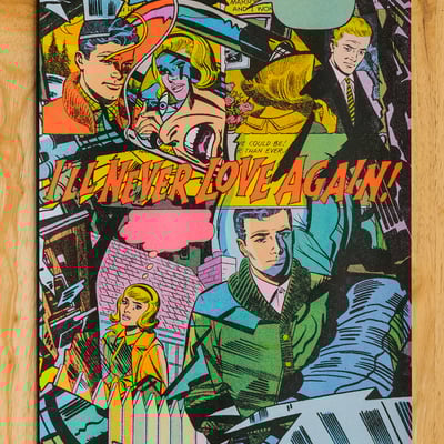 I'll never love again - risograph print