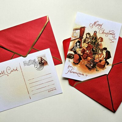 Higurashi christmas postcard