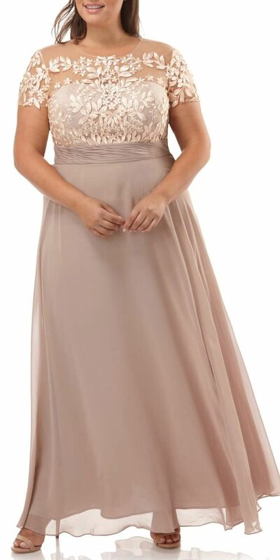Plus Size Chiffon Lace Mother of the Bride/Groom Dress Evening Formal Dress