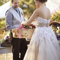  A-line Tea-length Tulle Wedding Dress Bridal Gown Wedding Gown - Thumbnail 1