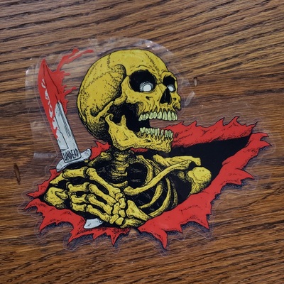 Slasher Skeleton - Sticker (Clear) (LARGE)