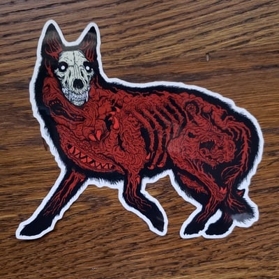 The thing dog - sticker (large)