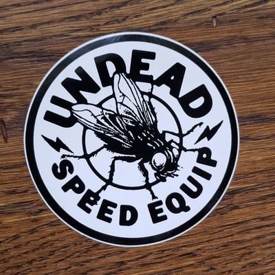Undead fly logo sticker