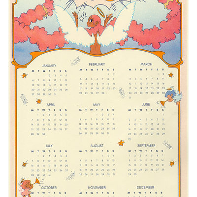 2025 angel full year risograph calendar