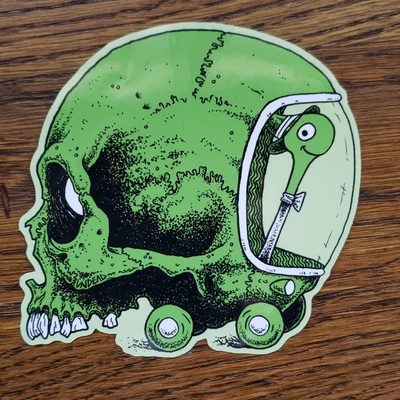 Scarry Worm Sticker - Sticker (LARGE)