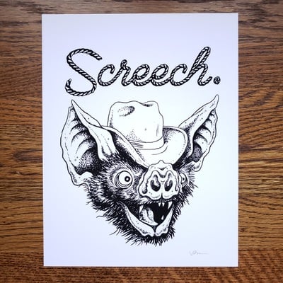 Screech cowboy - print 