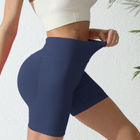 Women's High Waist Sport Shorts,Comfortable High Stretch Skinny Shorts, Gym Shorts - Thumbnail 4