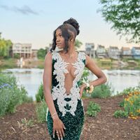 African Girls Sheath Sequins Lace White Appliques Prom Dress Formal Evening Dresses - Thumbnail 4