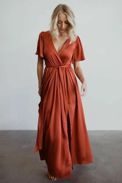 Simple A Line Coral Mother of the Bride/Groom Dress Evening Formal Dress