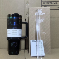 Handmade luxury Insulated Tumbler with Handle - Holographic - Thumbnail 4