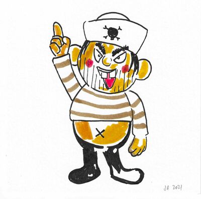 Drawing by Judas Arrieta "Honoring KID HUNTER" 