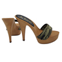 CAMOUFLAGE CLOGS HEEL 13 cm. -k9301 camouflage-1