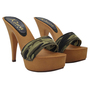 CAMOUFLAGE CLOGS HEEL 13 cm. -k9301 camouflage-1