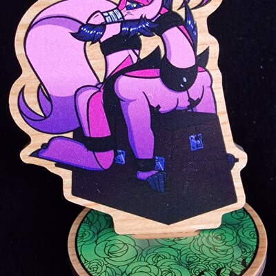 Furry bdsm wooden standee - valerious the water / air dragon