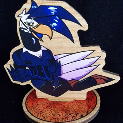 Furry bdsm wooden standee - cormando the bald eagle