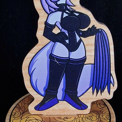 Furry bdsm wooden standee - maria the arctic fox