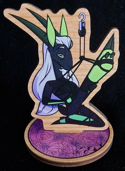 Furry BDSM Wooden Standee - Shaun The Hybrid Ibex Goat