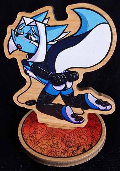 Furry BDSM Wooden Standee - Lawrence The Somali Cat