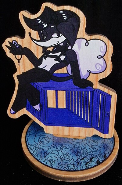 Furry BDSM Wooden Standee - Javier The Poodle Dog