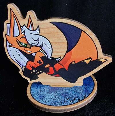 Furry BDSM Wooden Standee - Trevor The Maned Wolf