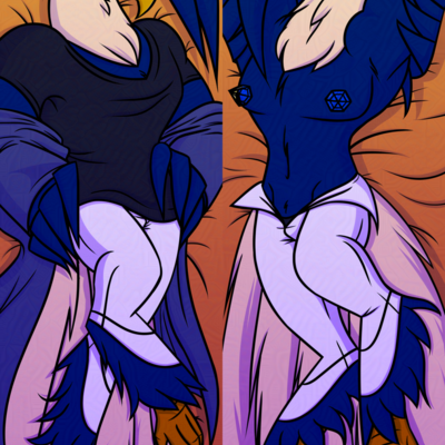 Furry dakimakura / body pillow case - cormando the bald eagle