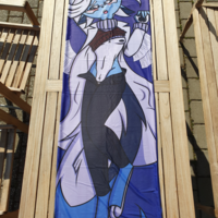 Furry Dakimakura / Body Pillow Case - Lawrence The Somali Cat - Thumbnail 2