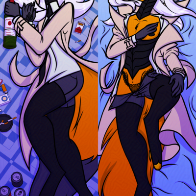 Furry dakimakura / body pillow case - trevor the maned wolf