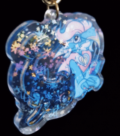 Furry Shaker Keychain - Clark The Tiger Shark / Borzoi Dog